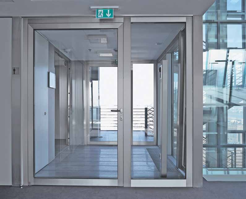 Glazed fire-rated exit doors