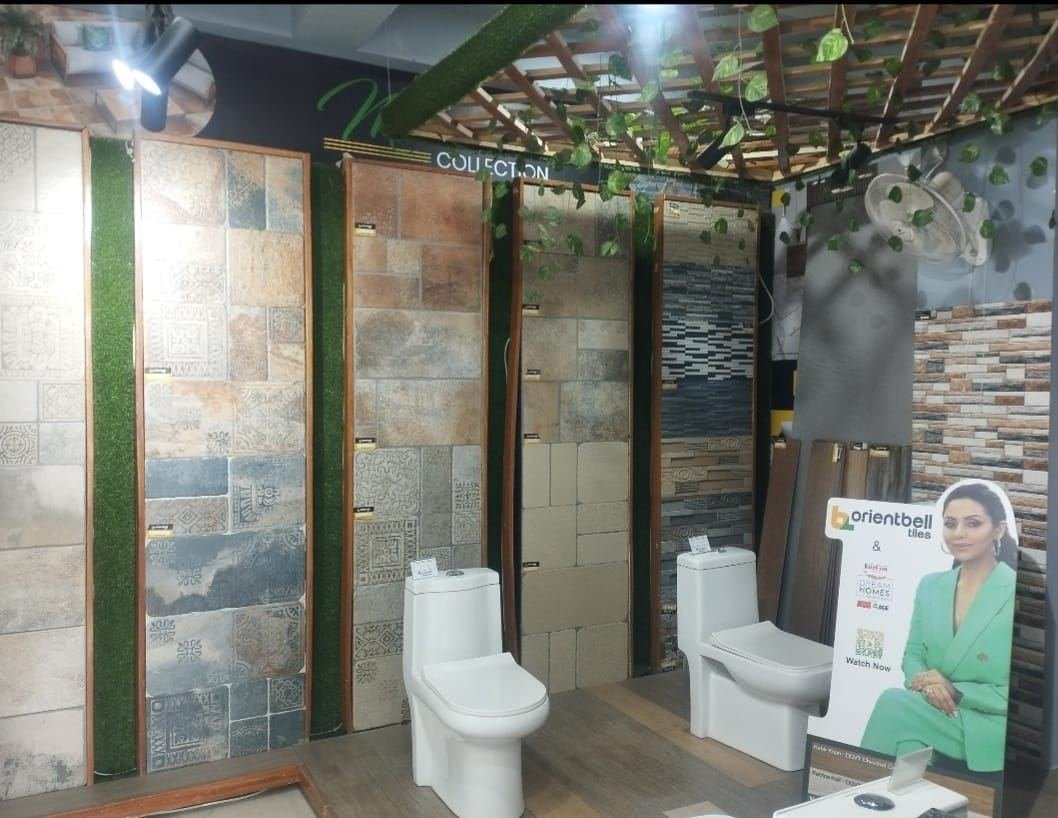 Orient Bell showroom tile display